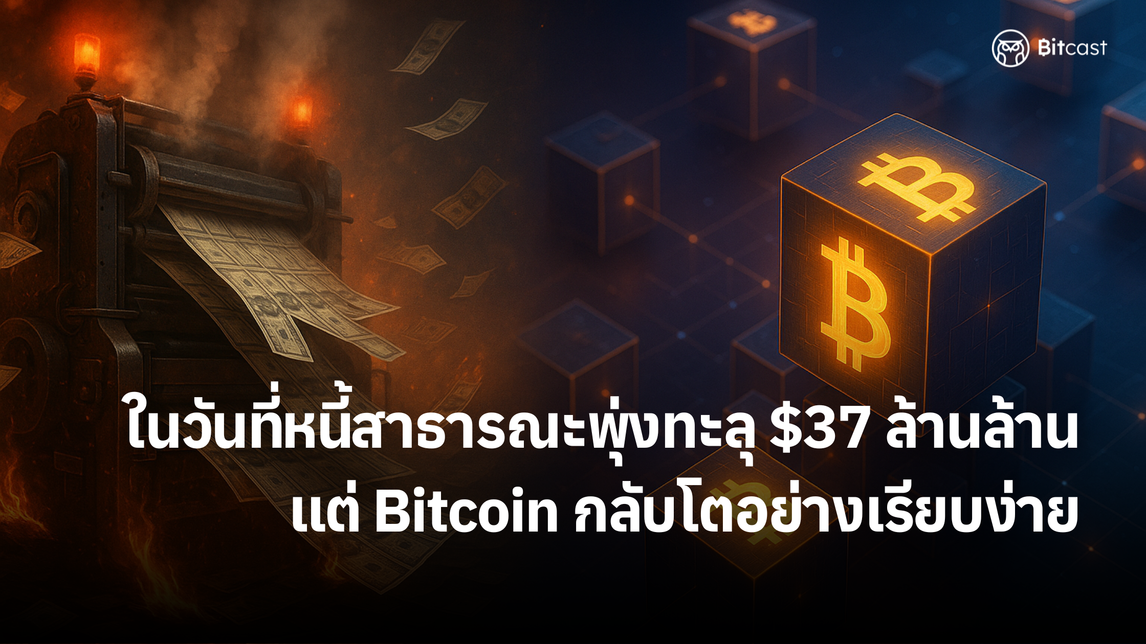 ในวันที่หนี้สาธารณะพุ่งทะลุ $37 ล้านล้าน… Bitcoin กลับโตเงียบ ๆ ทีละบล็อก