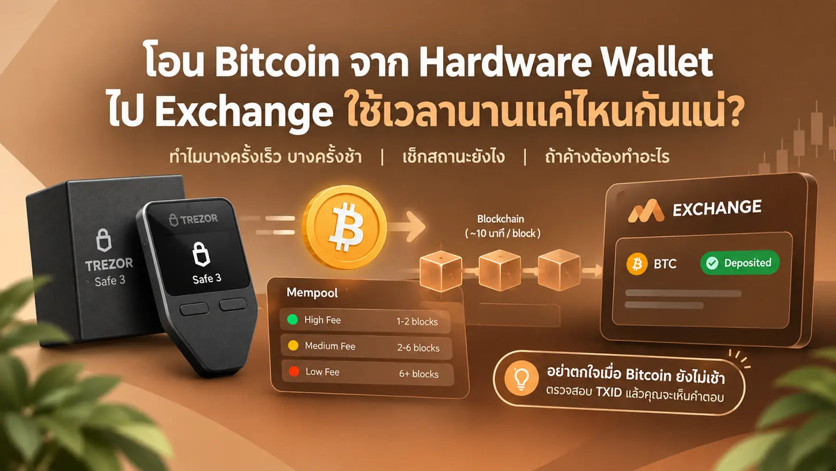 โอน Bitcoin จาก Hardware Wallet ไป Exchange ใช้เวลานานแค่ไหน