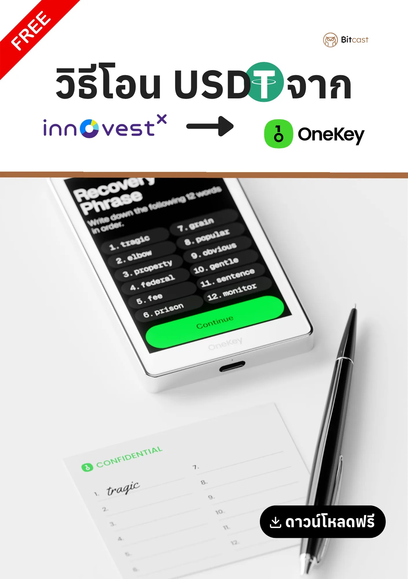คู่มือการโอน USDT จาก InnovestX สู่ OneKey - Bitcast