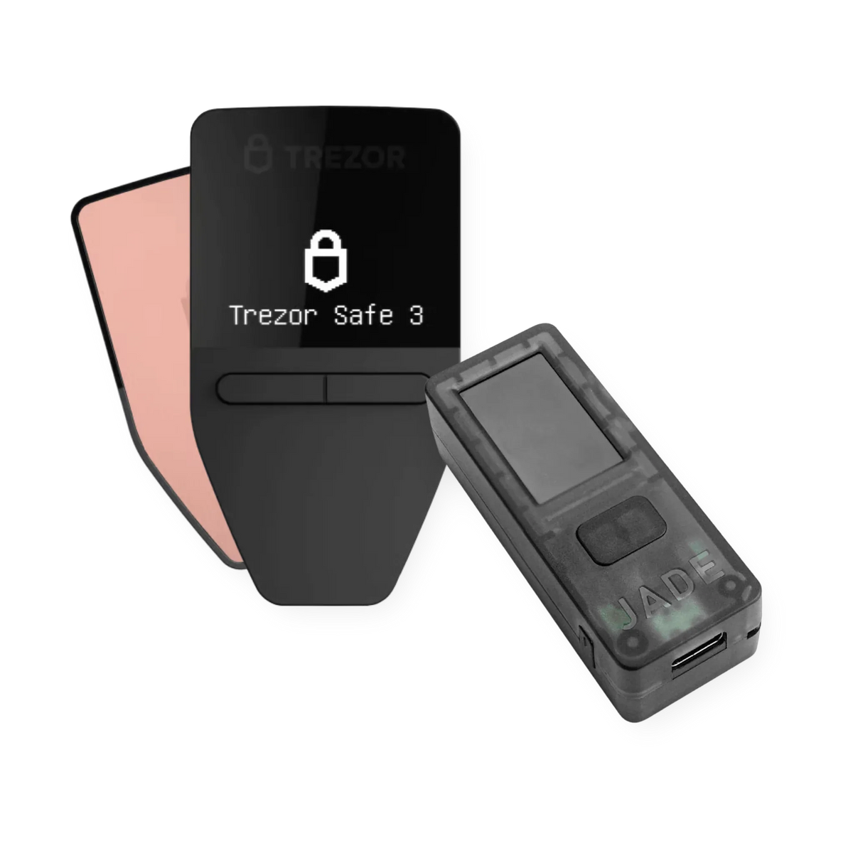 Multisig add-on set: Trezor Safe 3 in Galactic Rose and Blockstream Jade Classic hardware wallets
