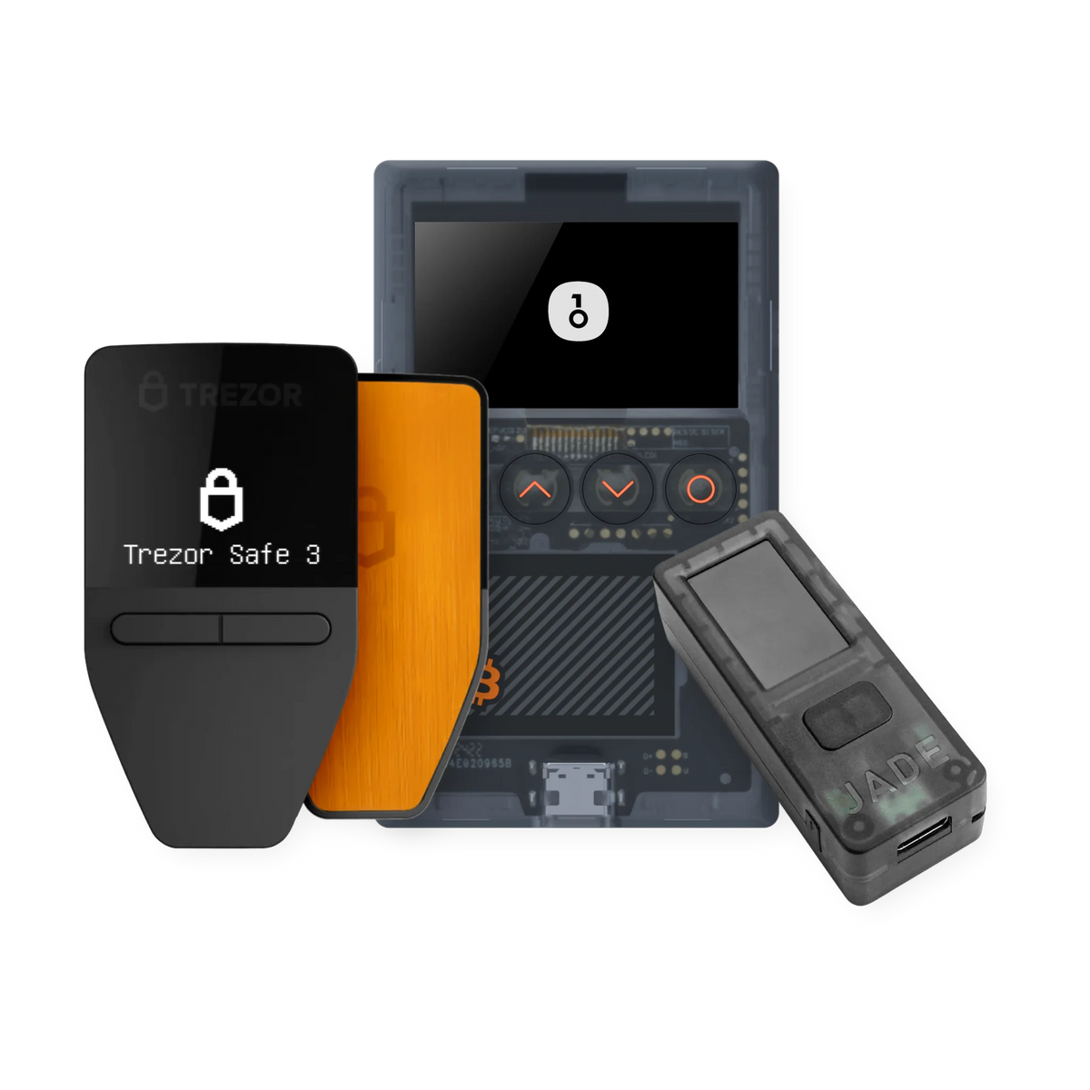 Multisig starter bundle: Trezor Safe 3 Bitcoin-only edition, Blockstream Jade Classic and OneKey Classic 1S Pure Bitcoin-only