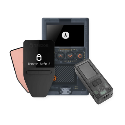 Multisig starter bundle: Trezor Safe 3 in Galactic Rose, Blockstream Jade Classic and OneKey Classic 1S Pure Bitcoin-only