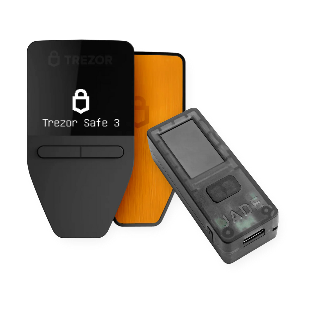 Multisig add-on set: Trezor Safe 3 Bitcoin-only edition and Blockstream Jade Classic hardware wallets