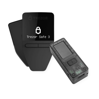 Multisig add-on set: Trezor Safe 3 in Cosmic Black and Blockstream Jade Classic hardware wallets