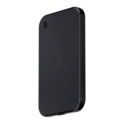 OneKey Pro 2 hardware wallet in black, angled back view showing the camera and OneKey logo
